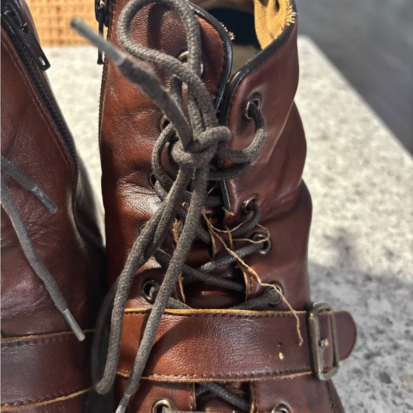 Aldo Dark Brown Leather Lace-Up Boots size 9.5 - Picture 3 of 7